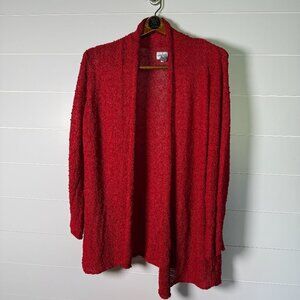 CHICOS Twin Sweater Set- Tank and Cardigan Size 2 RED